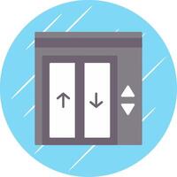 Elevator Flat Blue Circle Icon vector