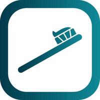 Toothbrush Glyph Gradient Round Corner Icon vector