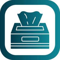 Tissue Box Glyph Gradient Round Corner Icon vector