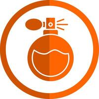 Perfume Glyph Orange Circle Icon vector