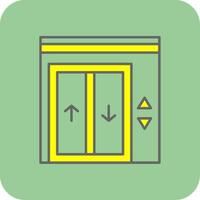 Elevator Filled Yellow Icon vector