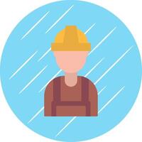 Builder Flat Blue Circle Icon vector