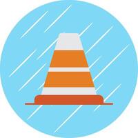 Cones Signal Flat Blue Circle Icon vector