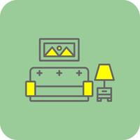 Living Room Filled Yellow Icon vector