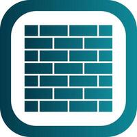 Brickwall Glyph Gradient Round Corner Icon vector