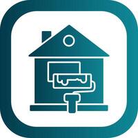 Home Renovation Glyph Gradient Round Corner Icon vector