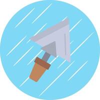 Plastering Trowel Flat Blue Circle Icon vector