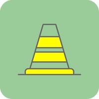 Cones Signal Filled Yellow Icon vector