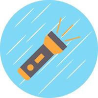 Flashlight Flat Blue Circle Icon vector