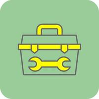 Toolbox Filled Yellow Icon vector