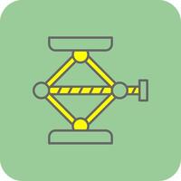 tornillo Jack lleno amarillo icono vector