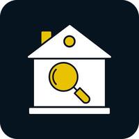 House Inspection Glyph Two Color Icon vector