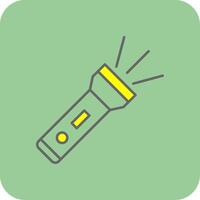 Flashlight Filled Yellow Icon vector