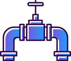 Pipes Gradient Filled Icon vector