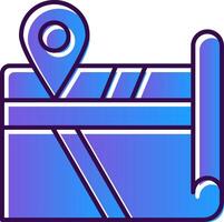 Map Gradient Filled Icon vector