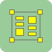 Layout Tools Filled Yellow Icon vector