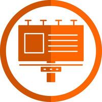 Billboards Glyph Orange Circle Icon vector