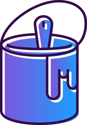 Tin with Paint Gradient Filled Icon