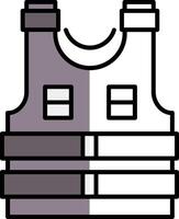 Police Vest Filled Half Cut Icon vector