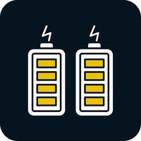 Batteries Glyph Two Color Icon vector