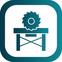 Circular Saw Glyph Gradient Round Corner Icon vector