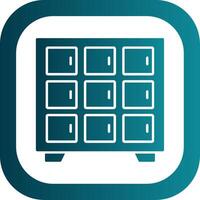 Locker Glyph Gradient Round Corner Icon vector