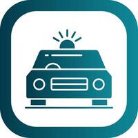 Car Siren Glyph Gradient Round Corner Icon vector