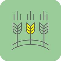 Wheat Filled Yellow Icon vector