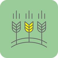 Wheat Filled Yellow Icon vector