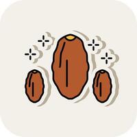 Dates Line Filled White Shadow Icon vector