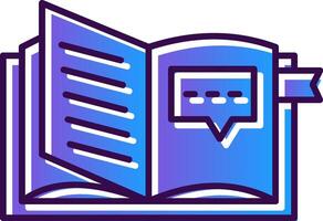 Open Book Gradient Filled Icon vector