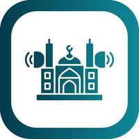 Mosque Speaker Glyph Gradient Round Corner Icon vector