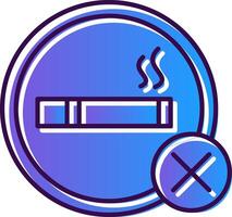 No Smoking Gradient Filled Icon vector