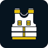 Police Vest Glyph Two Color Icon vector