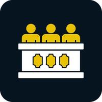 Panel of judges Glyph Two Color Icon vector
