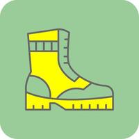 Boot Filled Yellow Icon vector