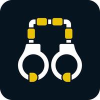 Handcuffs Glyph Two Color Icon vector