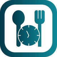 Fasting Glyph Gradient Round Corner Icon vector