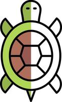 Turtle Filled Half Cut Icon vector