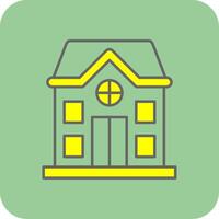 House Filled Yellow Icon vector