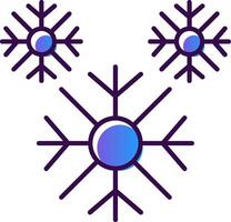 copo de nieve degradado lleno icono vector