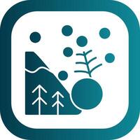 Avalanche Glyph Gradient Round Corner Icon vector