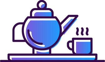Teapot Gradient Filled Icon vector