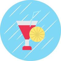 Cocktail Flat Blue Circle Icon vector