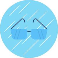 Sunglasses Flat Blue Circle Icon vector