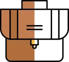 Suitcase Filled Half Cut Icon vector