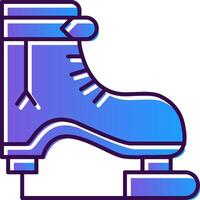 Ice Skate Gradient Filled Icon vector