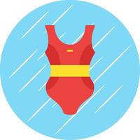 traje de baño plano azul circulo icono vector