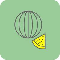 Watermelon Filled Yellow Icon vector