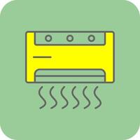 Air Conditioner Filled Yellow Icon vector